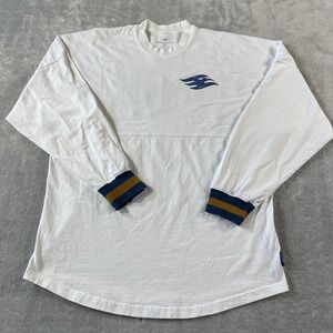 Disney Cruise Spirit Jersey Womens Medium White Long‎ Sleeve Mickey Oversized